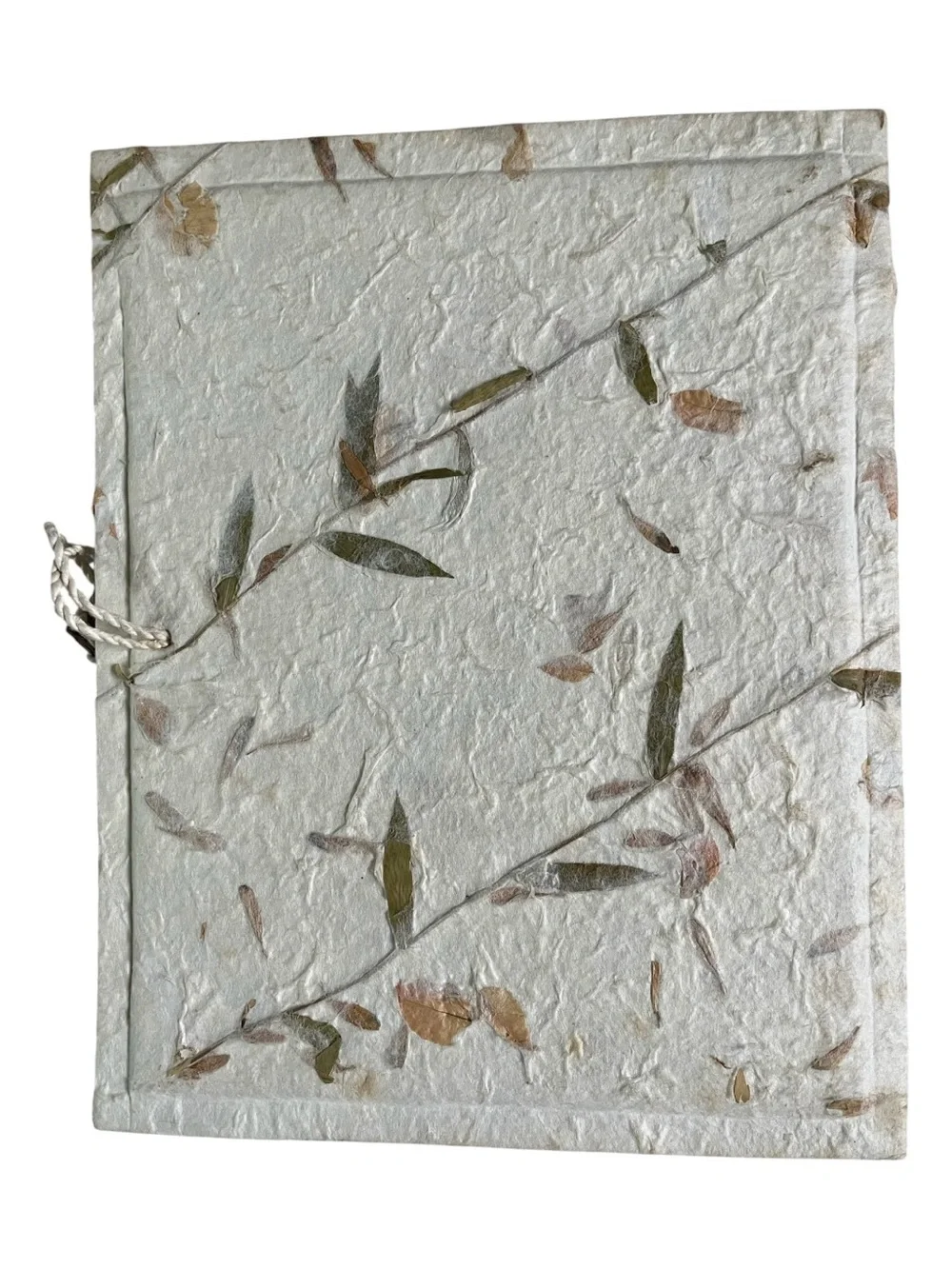 NEW Botanical Memory/Scrapbook with Natural Leaf Accents